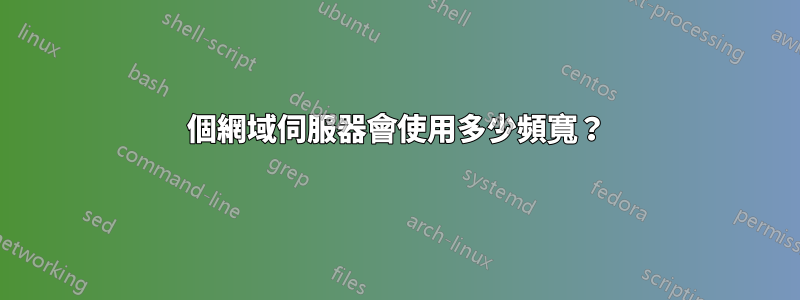 2 個網域伺服器會使用多少頻寬?