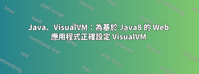 Java、VisualVM：為基於 Java8 的 Web 應用程式正確設定 VisualVM