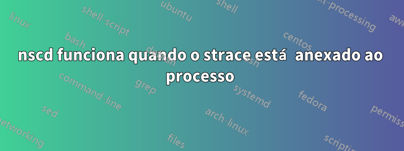 nscd funciona quando o strace está anexado ao processo
