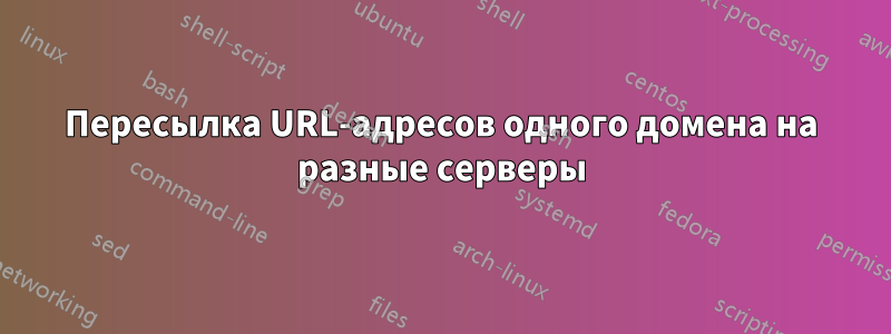 Пересылка URL-адресов одного домена на разные серверы