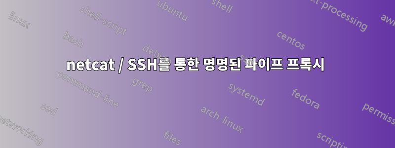 netcat / SSH를 통한 명명된 파이프 프록시