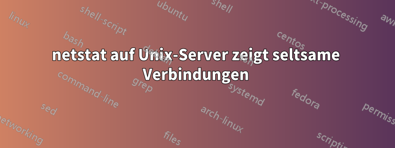 netstat auf Unix-Server zeigt seltsame Verbindungen