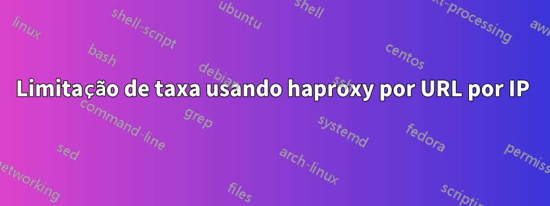 Limitação de taxa usando haproxy por URL por IP