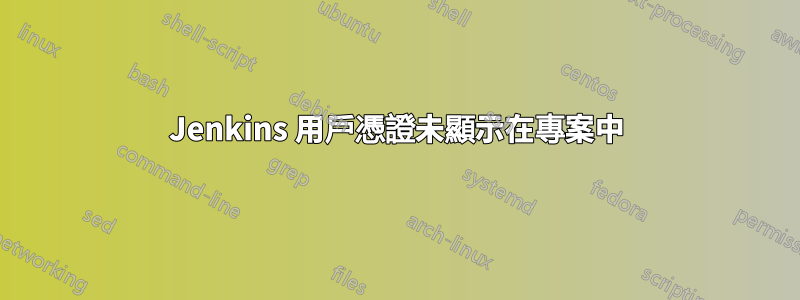 Jenkins 用戶憑證未顯示在專案中