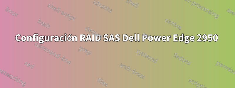 Configuración RAID SAS Dell Power Edge 2950