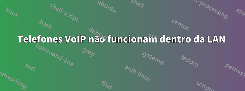 Telefones VoIP não funcionam dentro da LAN