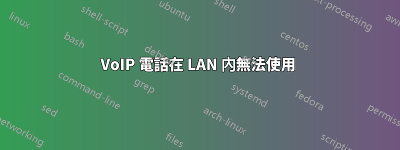 VoIP 電話在 LAN 內無法使用