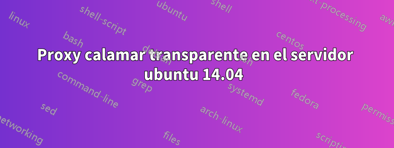 Proxy calamar transparente en el servidor ubuntu 14.04 