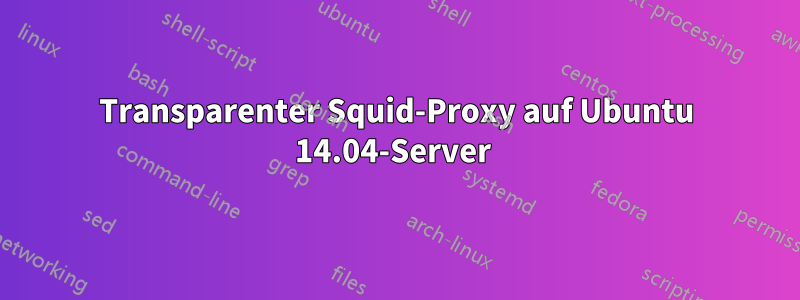 Transparenter Squid-Proxy auf Ubuntu 14.04-Server 