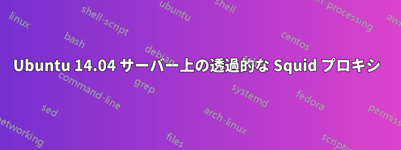 Ubuntu 14.04 サーバー上の透過的な Squid プロキシ 