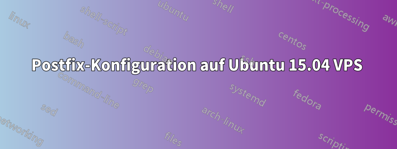 Postfix-Konfiguration auf Ubuntu 15.04 VPS