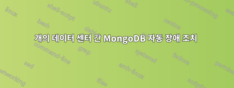 2개의 데이터 센터 간 MongoDB 자동 장애 조치