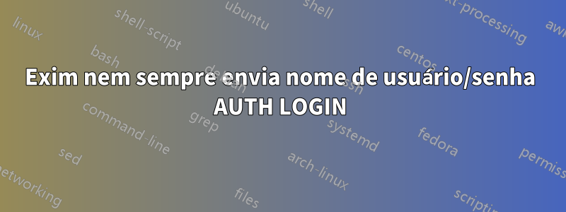 Exim nem sempre envia nome de usuário/senha AUTH LOGIN