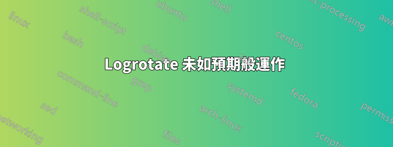 Logrotate 未如預期般運作