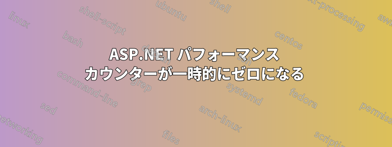 ASP.NET パフォーマンス カウンターが一時的にゼロになる