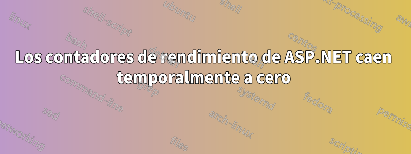 Los contadores de rendimiento de ASP.NET caen temporalmente a cero