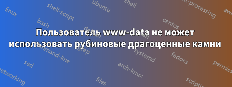 Пользователь www-data не может использовать рубиновые драгоценные камни