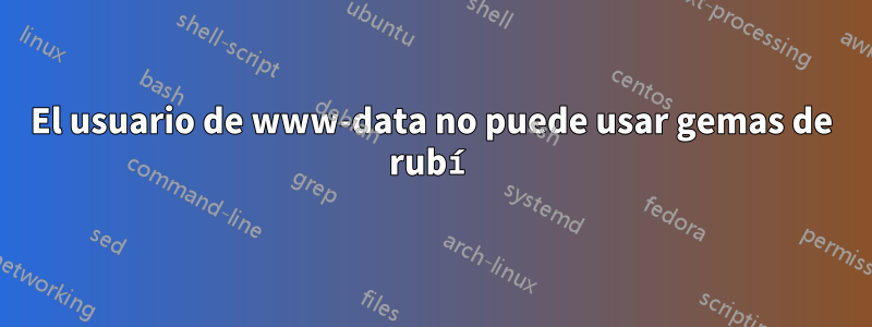 El usuario de www-data no puede usar gemas de rubí