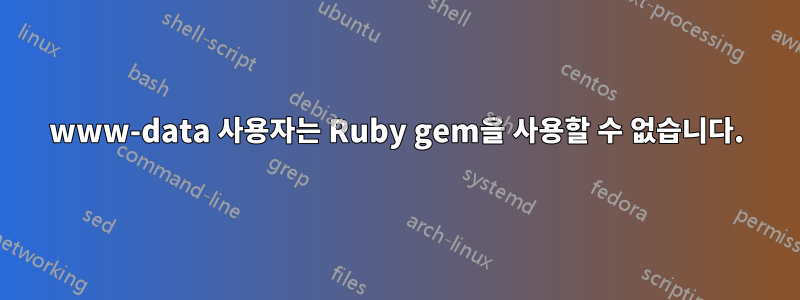 www-data 사용자는 Ruby gem을 사용할 수 없습니다.