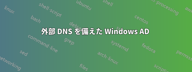 外部 DNS を備えた Windows AD