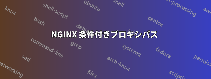 NGINX 条件付きプロキシパス