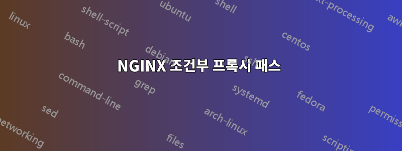 NGINX 조건부 프록시 패스