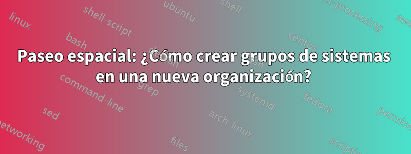 Paseo espacial: ¿Cómo crear grupos de sistemas en una nueva organización?