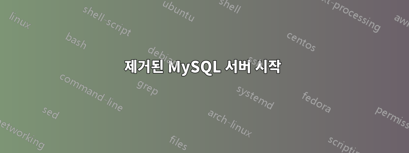 제거된 MySQL 서버 시작