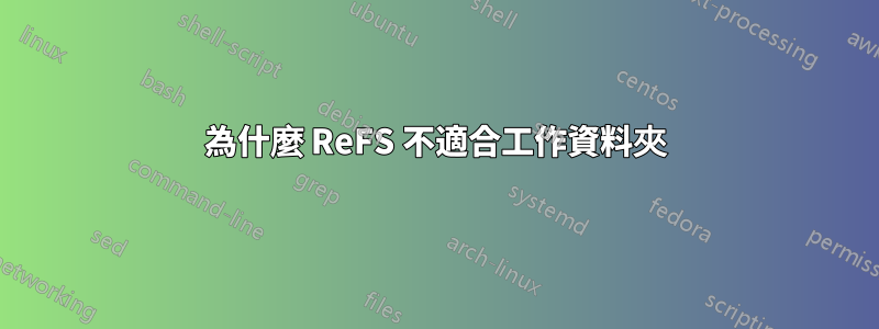 為什麼 ReFS 不適合工作資料夾