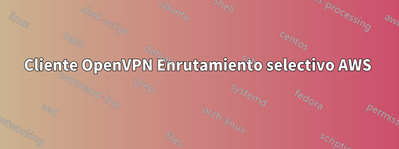 Cliente OpenVPN Enrutamiento selectivo AWS