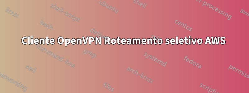 Cliente OpenVPN Roteamento seletivo AWS