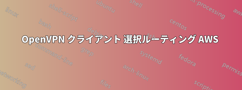 OpenVPN クライアント 選択ルーティング AWS