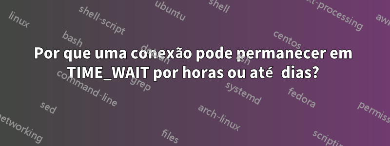 Por que uma conexão pode permanecer em TIME_WAIT por horas ou até dias?