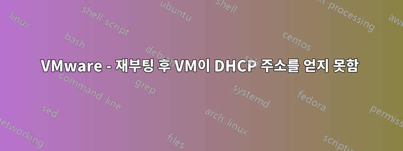 VMware - 재부팅 후 VM이 DHCP 주소를 얻지 못함