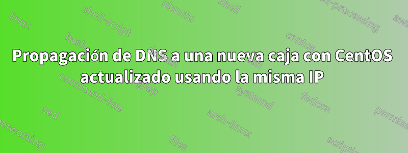 Propagación de DNS a una nueva caja con CentOS actualizado usando la misma IP