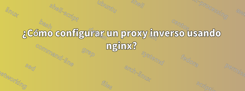 ¿Cómo configurar un proxy inverso usando nginx?