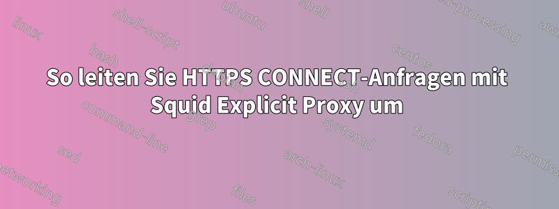 So leiten Sie HTTPS CONNECT-Anfragen mit Squid Explicit Proxy um