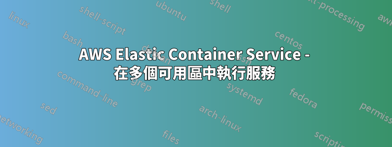 AWS Elastic Container Service - 在多個可用區中執行服務