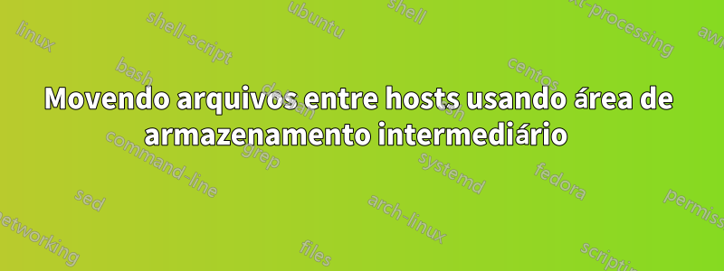 Movendo arquivos entre hosts usando área de armazenamento intermediário 