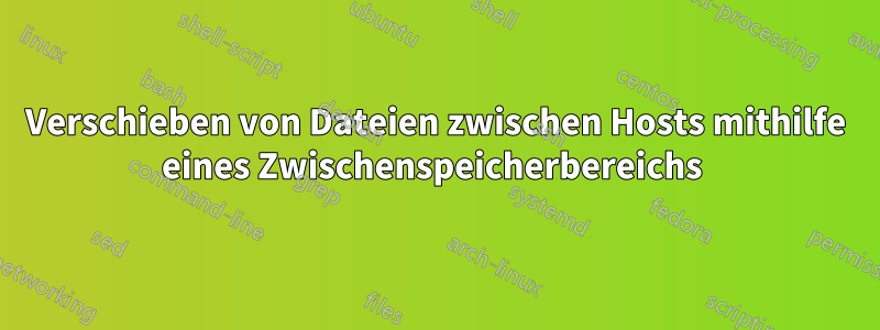 Verschieben von Dateien zwischen Hosts mithilfe eines Zwischenspeicherbereichs 