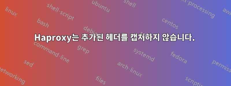 Haproxy는 추가된 헤더를 캡처하지 않습니다.