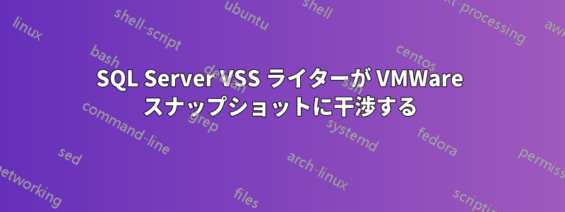 SQL Server VSS ライターが VMWare スナップショットに干渉する