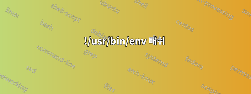 !/usr/bin/env 배쉬