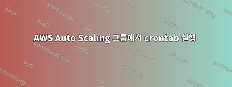 AWS Auto Scaling 그룹에서 crontab 실행