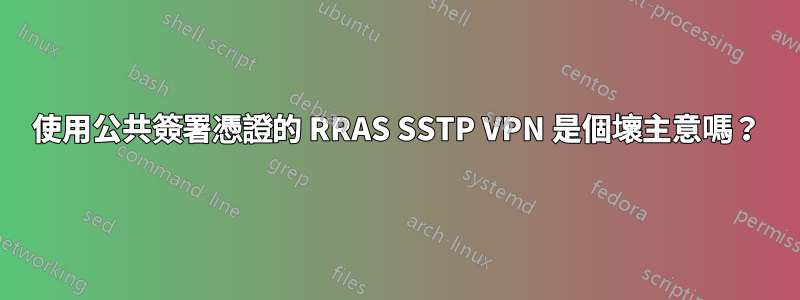 使用公共簽署憑證的 RRAS SSTP VPN 是個壞主意嗎？