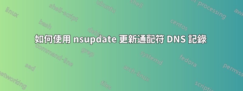 如何使用 nsupdate 更新通配符 DNS 記錄