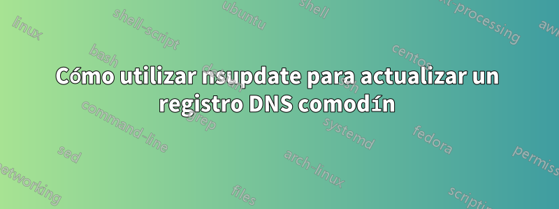 Cómo utilizar nsupdate para actualizar un registro DNS comodín