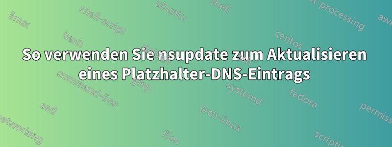 So verwenden Sie nsupdate zum Aktualisieren eines Platzhalter-DNS-Eintrags