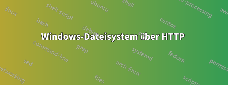 Windows-Dateisystem über HTTP