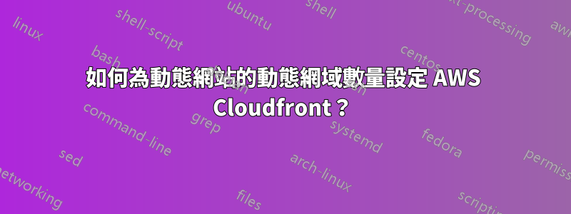 如何為動態網站的動態網域數量設定 AWS Cloudfront？